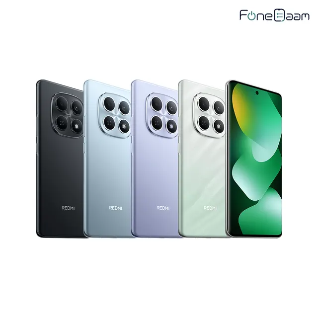 Redmi Note 15 front and rear color lineup