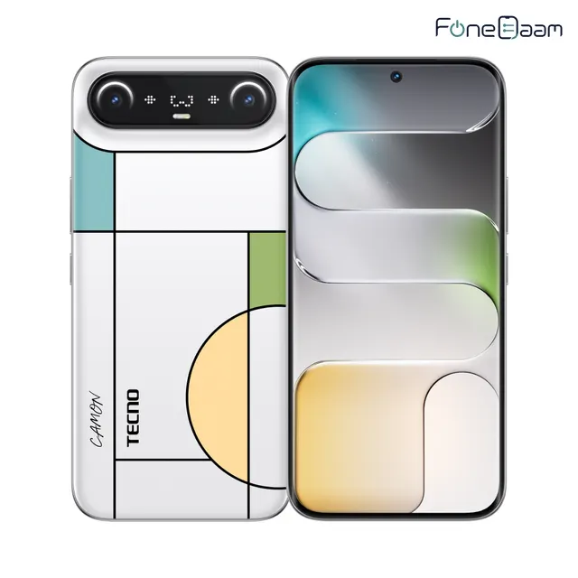 পেছনের ক্যামেরা নকশা ও পাতলা ফোন বডিসহ TECNO CAMON Air-এর পণ্যচিত্র