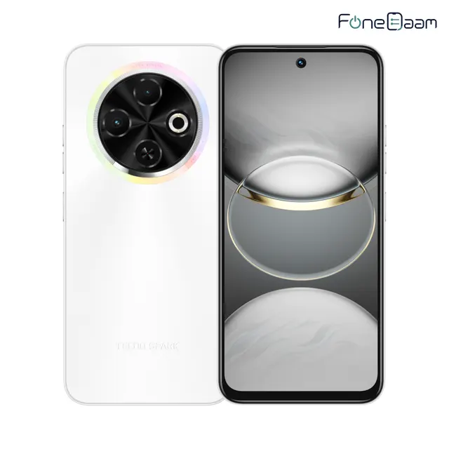 Official TECNO Spark 30C product image showing the rear camera and front display