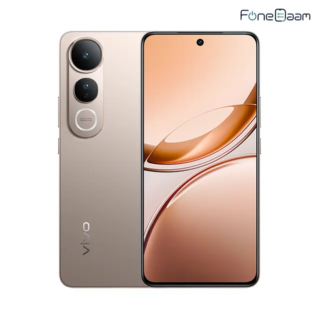 vivo V50 Lite front and rear in gold