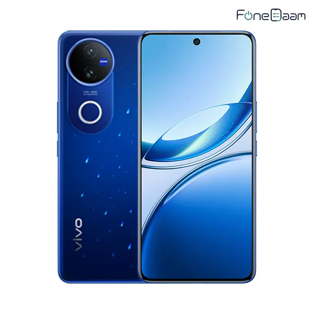 vivo V50 front and rear in blue