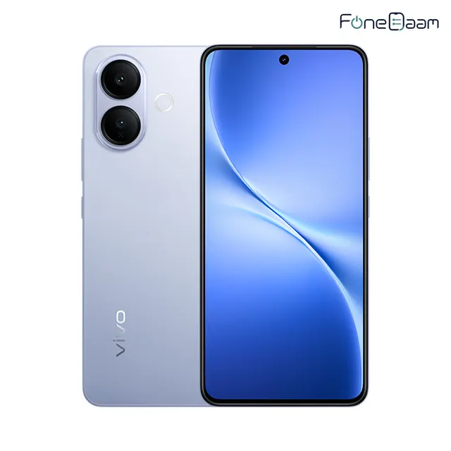 vivo V60 Lite 5G front and rear in blue