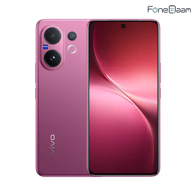 vivo V60 front and rear in red